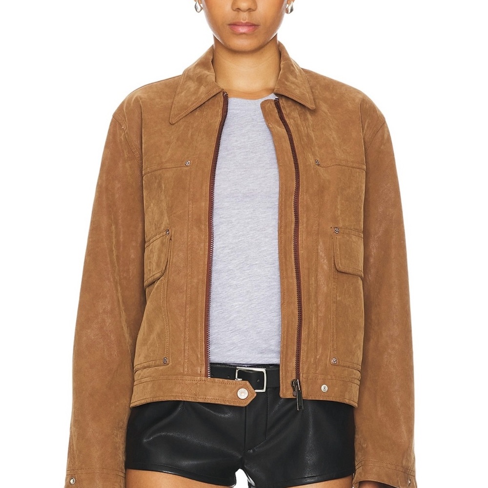 × We The Free Blair Faux Suede Jacket in
Caramel Cafe